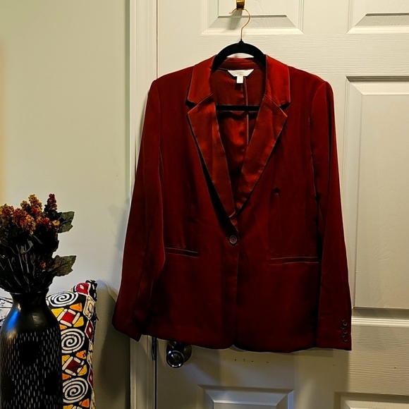 LC Lauren Conrad Deep Red Blazer - Picture 1 of 11